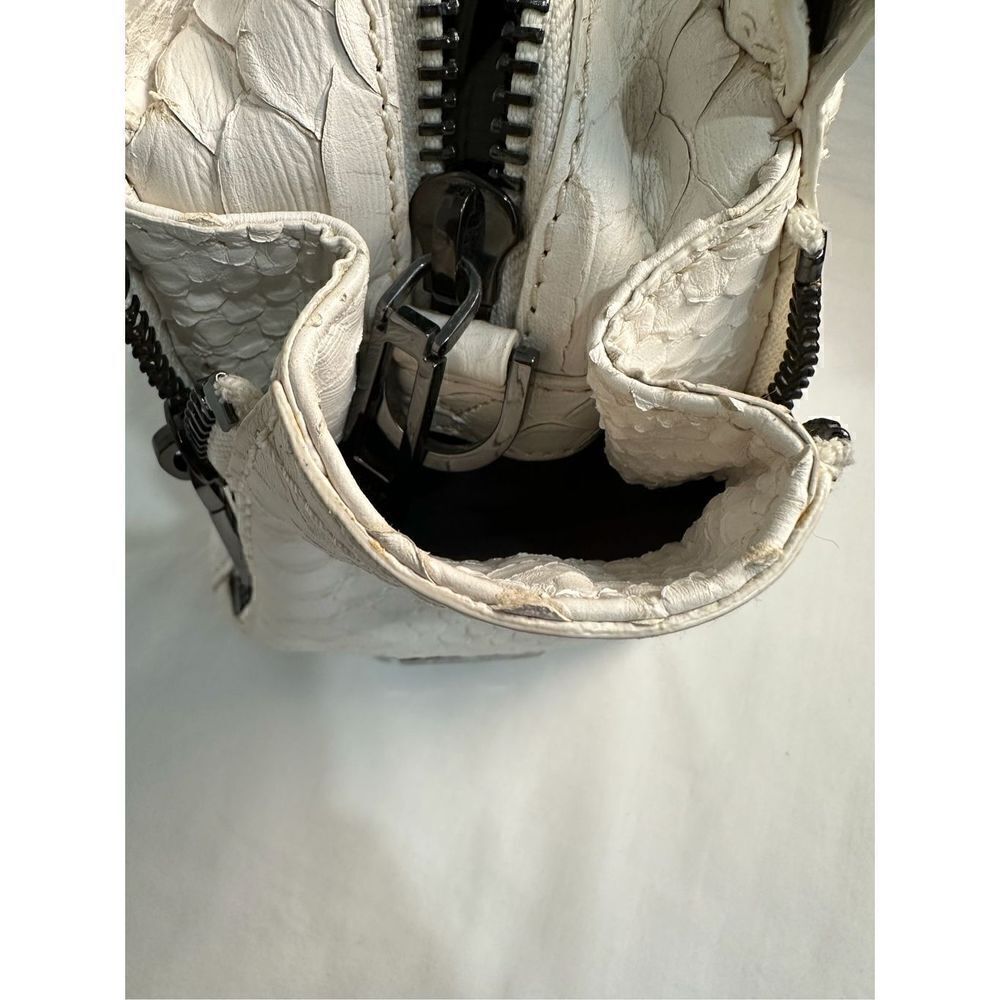 Botkier Ivory Leroy Embossed Anaconda Satchel Size 15” x 6.25” x 8.25”. #M-0925 - Picture 11 of 15